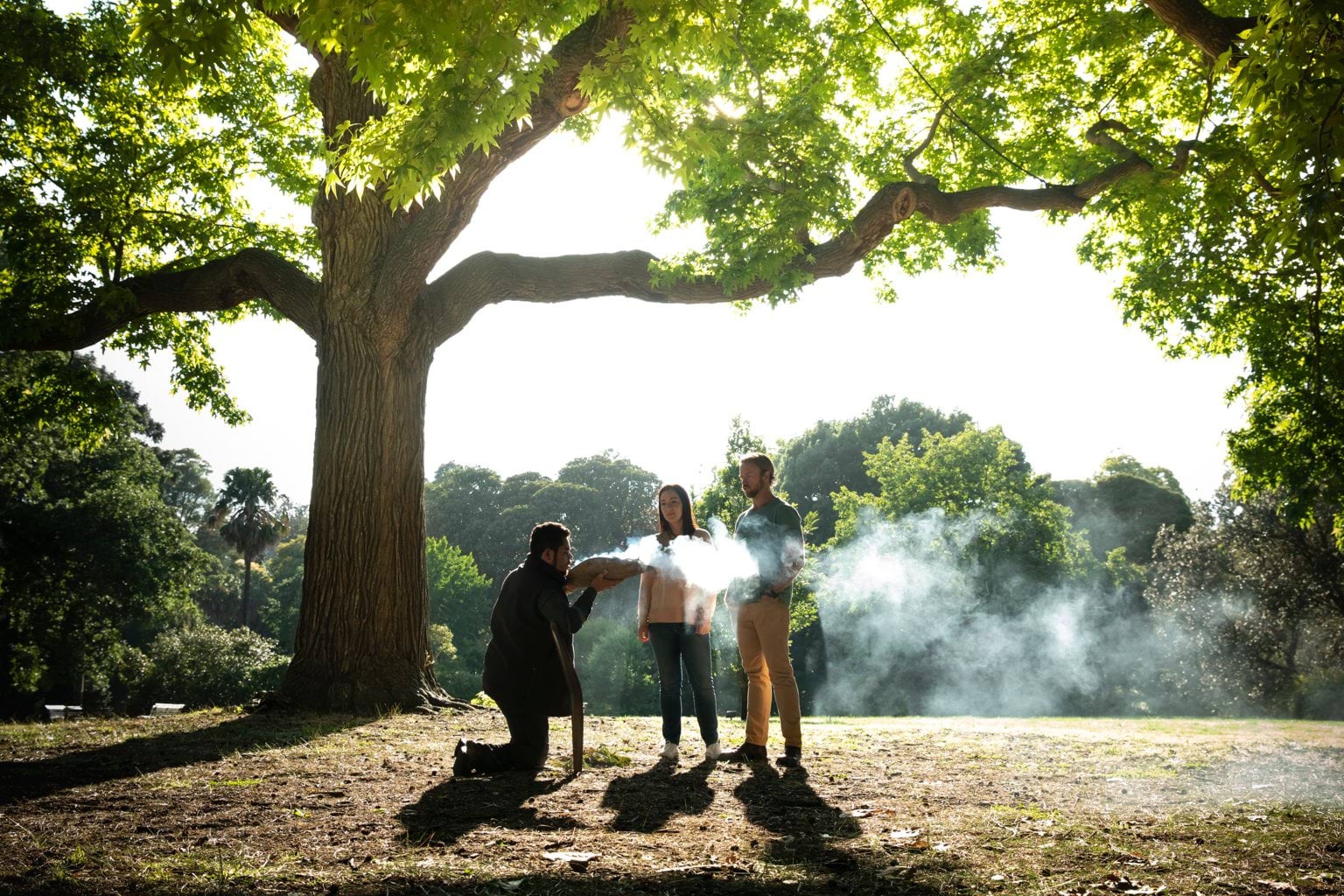 Smoking Ceremony at Royal Botanic Gardens