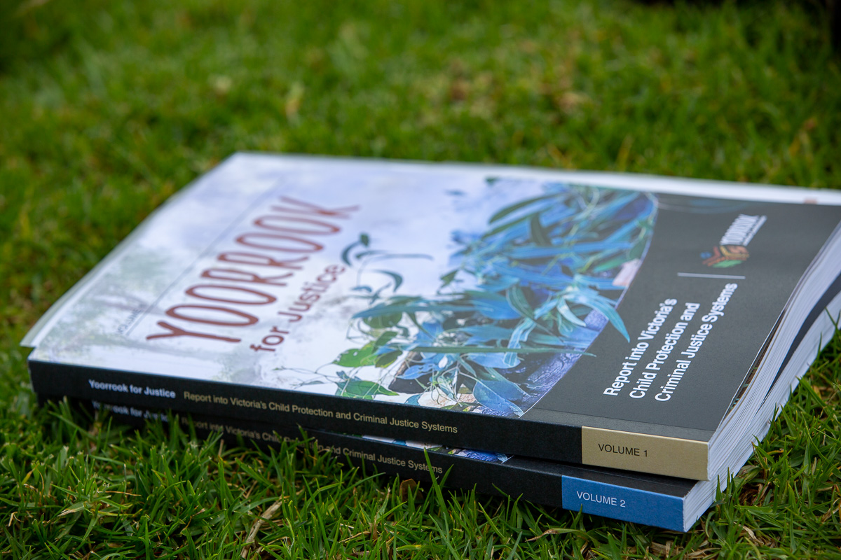 Yoorrook for Justice Interim reports on grass at Kings Domain Resting Place