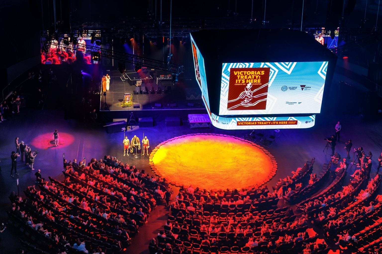 Welcome to Country delivered by Uncle Bill Nicholson at John Cain Arena.